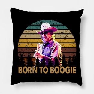 Born to boogie vintage hank art Pillow