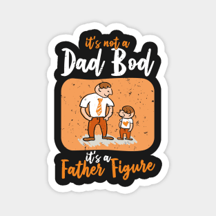 Dad Bod | White And Orange Text Funny Dad Magnet