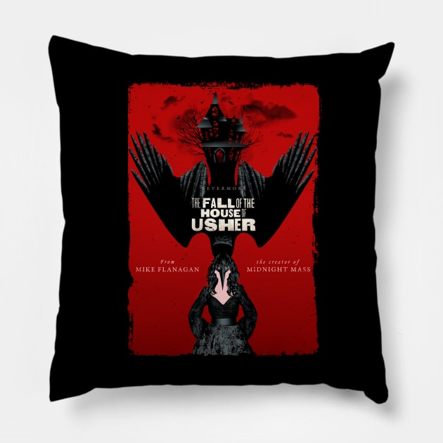 The Fall of the House of Usher show poster version 2 Pillow by Afire