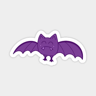 Purple Sad Bat Magnet