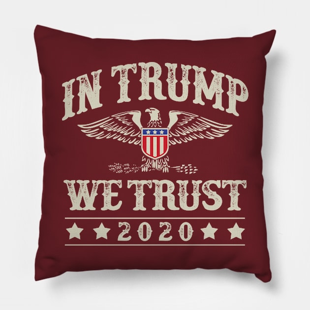 In Trump We Trust Pillow by Designkix