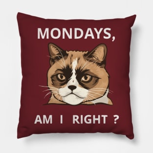 Mondays, Am I Right? Pillow
