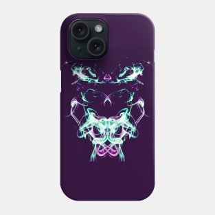 Abstract smoke trail creation of a ghostly head with tentacle mouth Phone Case