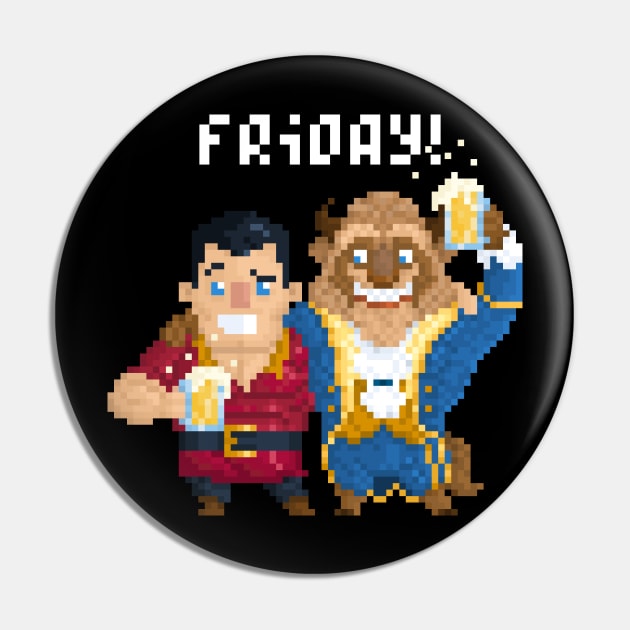 Beast and Gaston Pin by YayPixel