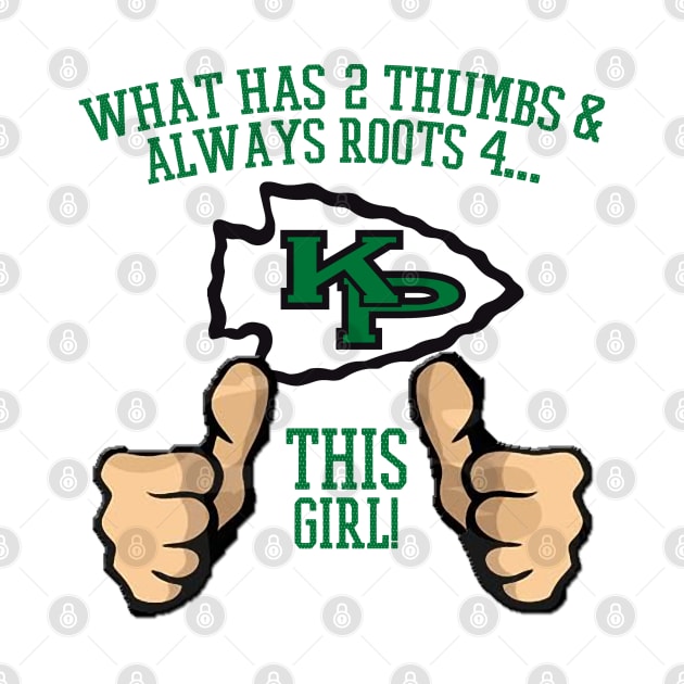 What has 2 thumbs and roots for King Philip, THIS GIRL by ArmChairQBGraphics