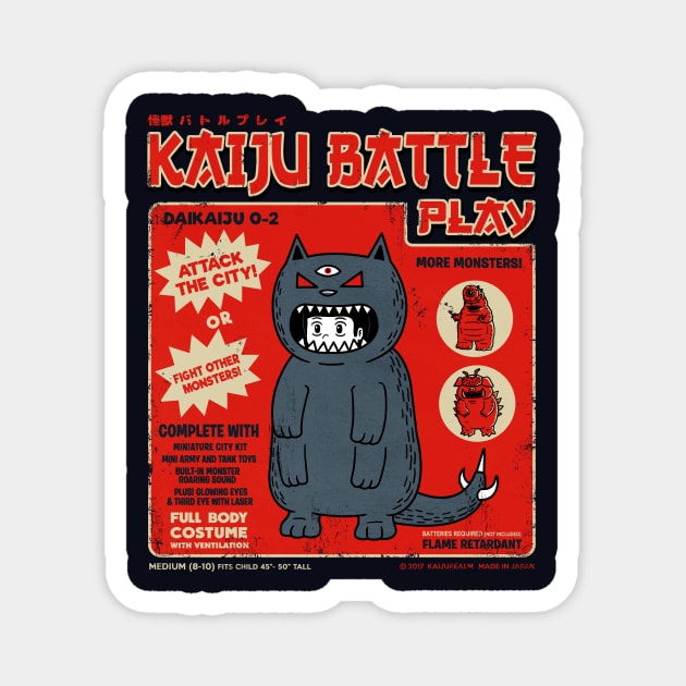 Kaiju Battle Player 2 - Catzilla Magnet by pigboom