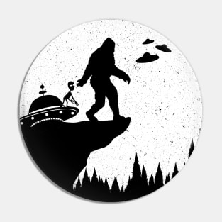 Alien And Bigfoot Ufos Pin