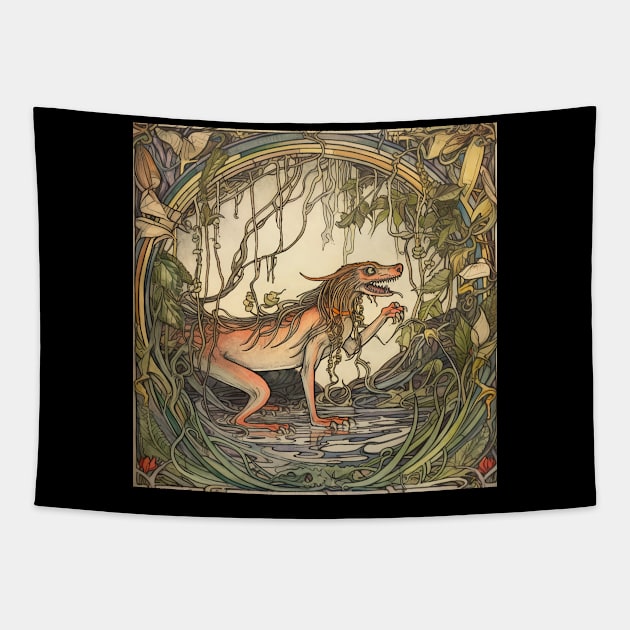 Jabberwocky fantastic creature Tapestry by ComicsFactory