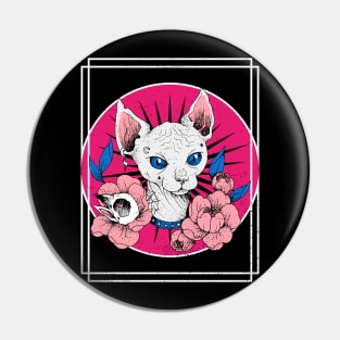 PUNK METALLIC CAT Pin