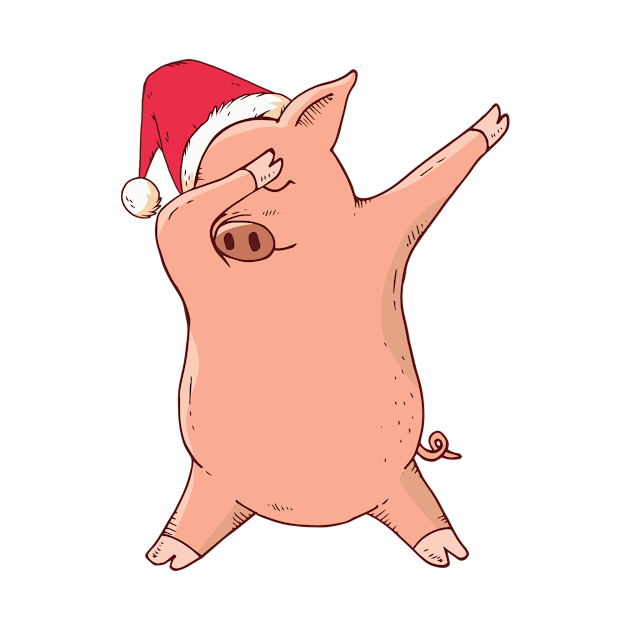 Dabbing Christmas Pig by lordambyar