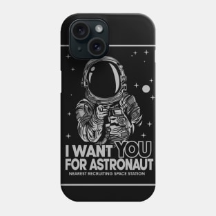 ASTRONAUT RECRUITING POSTER Phone Case