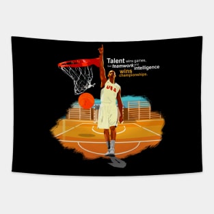 Basketball quote sports Tapestry