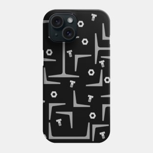 Nuts, Bolts, Angles and Steel Beams Pattern Phone Case