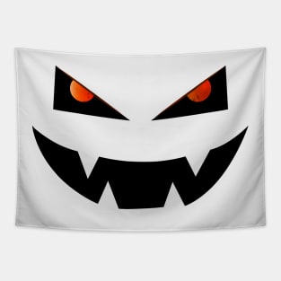 Pumpkin Face Crazy Halloween Pumpkin Jack-O Lantern - Toothy Grin - Scary Glow Smile Tapestry