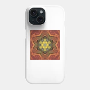orange gold kaleidoscopic pattern and design Phone Case