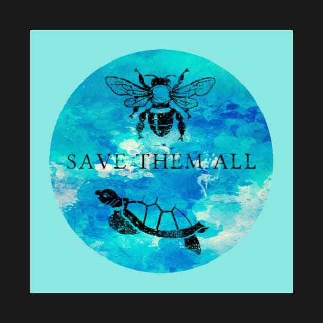 Save Them All Bees Sea Turtles VSCO Girl Stickers by gillys