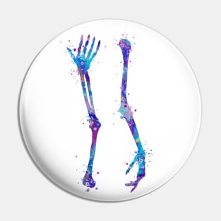 Arm Bones Watercolor Pin