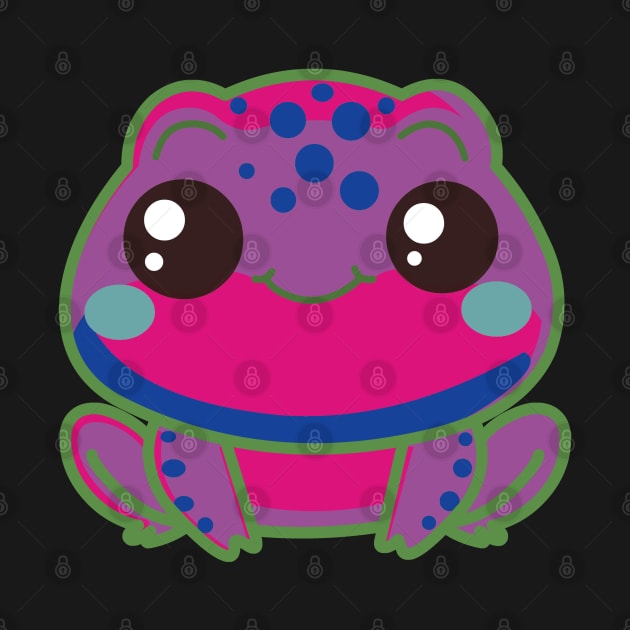 Bi Pride Frog | Cute Design with Bisexual Flag Colors by pawsitronic