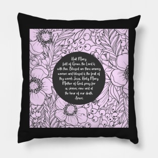 Hail Mary, Full of Grace, Catholic Prayer Pillow