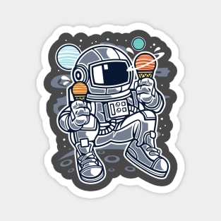 Astronaut Eating Ice Cream Planets Magnet