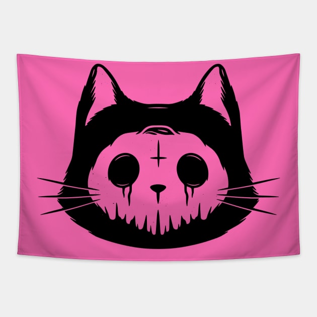 Goth Kitty Tapestry by machmigo