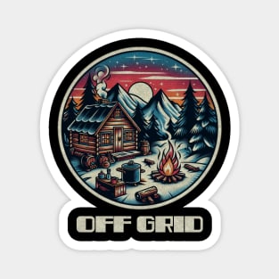 Cozy off grid cabin Magnet