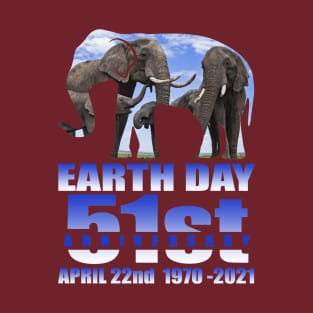 51st Earth day Elephant Earth day 2021 gift idea T-Shirt