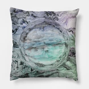 Rainbow Fluid Pour Pastel Pillow