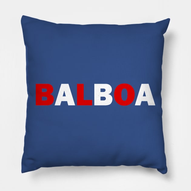 Balboa red white and blue Pillow by Cooldaddyfrench