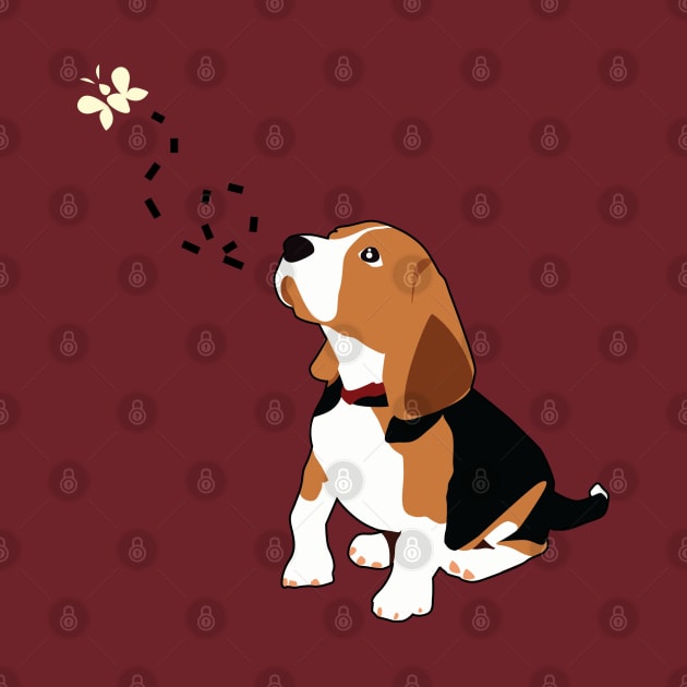 Daydreaming Beagle Puppy by Dearly Mu