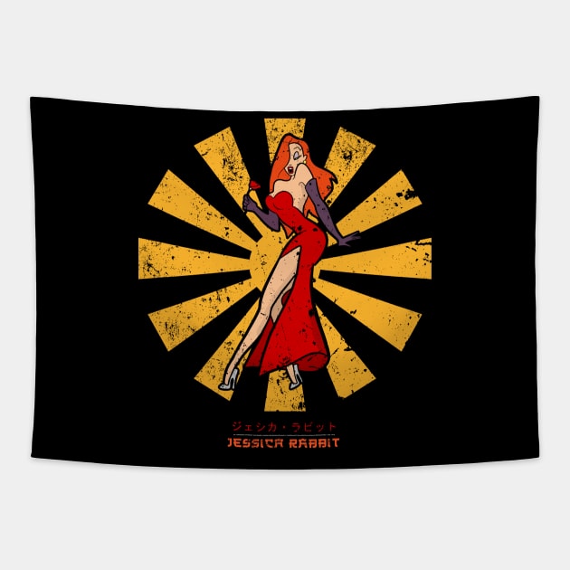 Jessica Rabbit Retro Japanese Tapestry by Nova5