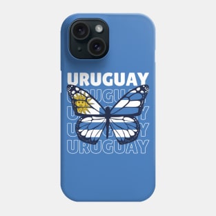 Uruguay Flag Butterfly // Uruguayan Pride Phone Case