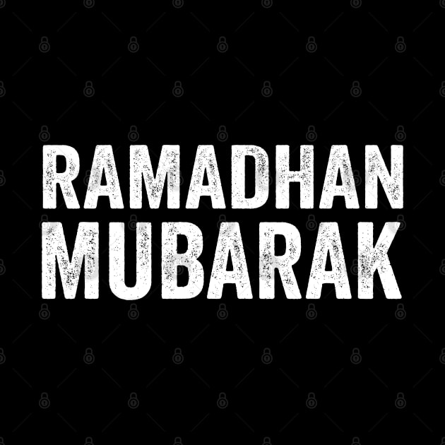 Ramadhan Mubarak - Text Style White Font by jorinde winter designs