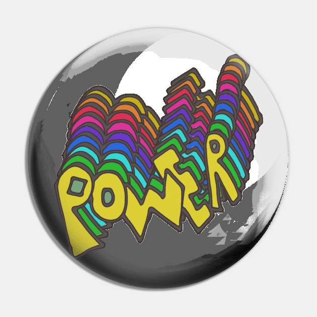 Power Streetart Pin by WannabeArtworks