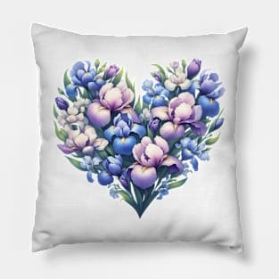 Heart Shaped Flowers Pillow