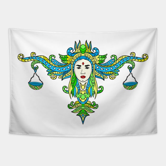 Libra Zodiac Tapestry by Tebscooler