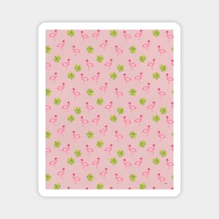 Pink Flamingo Pattern in Blush | Summer | Island Paradise | Tropical Magnet