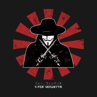 V For Vendetta Retro Japanese T-Shirt