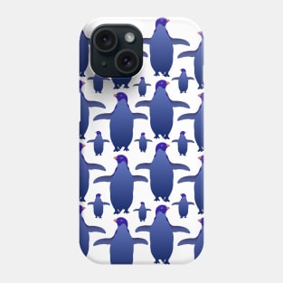 Blue Penguin Pattern Phone Case