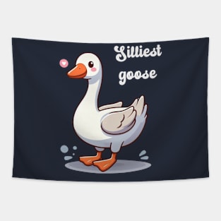 Silliest Goose - Adorable Cartoon Goose Tapestry