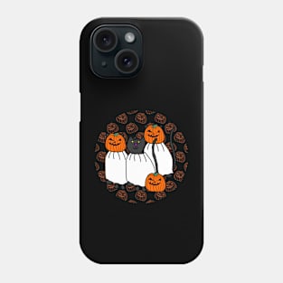 Halloween Cats in Horror Pumpkin Head Costumes Phone Case