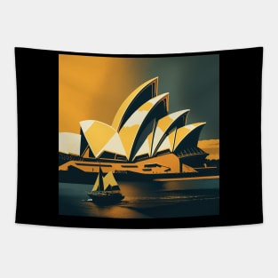 Stylised Sydney Opera House Tapestry