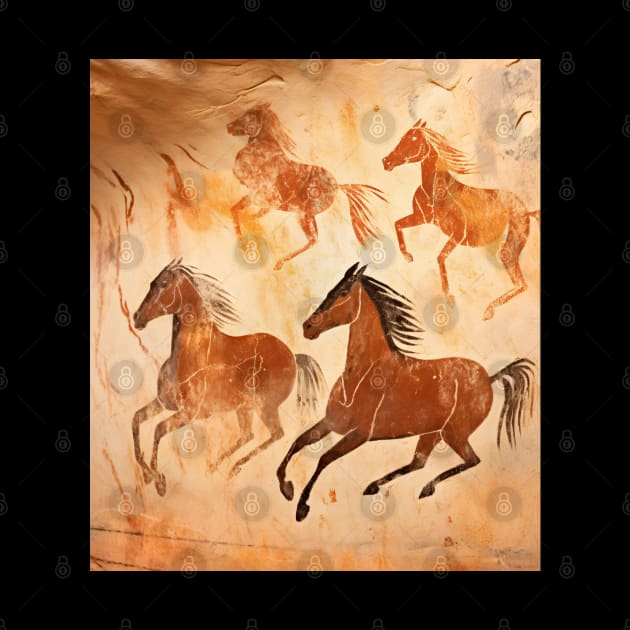 Cave Painting of Horses by MtWoodson