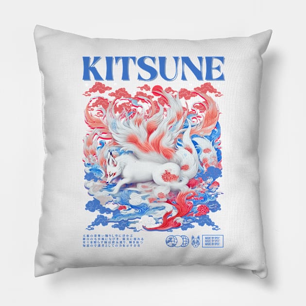 Kitsune Fox Pillow by RyuSanz