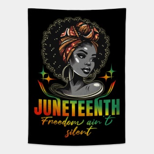 Juneteenth Day Freedom Ain't Silent Tapestry