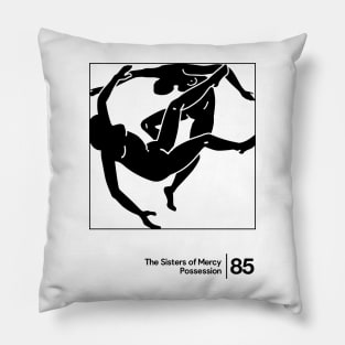 The Sisters Of Mercy - Possession / Minimalist Style Graphic Artwork Design Pillow