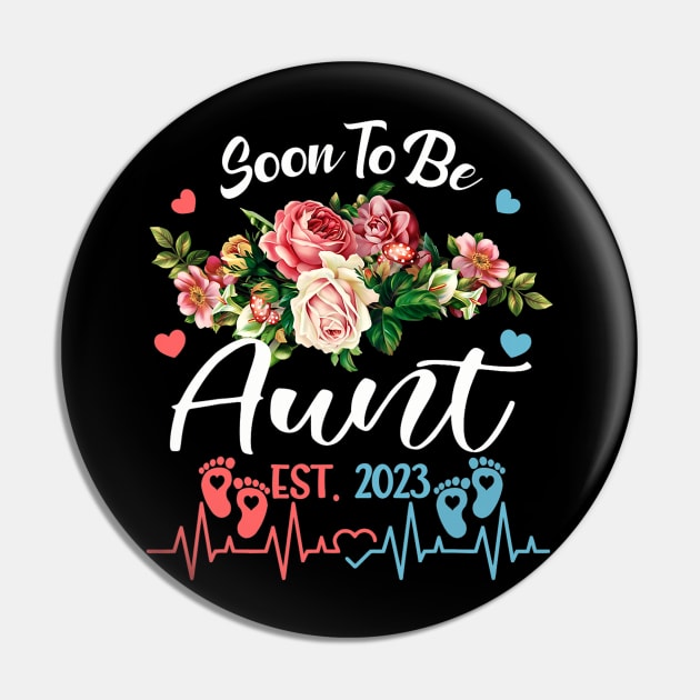 Soon To Be Mommy Est 2023 Floral Mom Pregnancy Announcement Pin by cloutmantahnee
