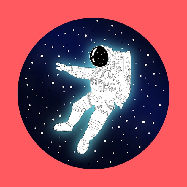 Astronaut Adrift in Space by LittleBunnySunshine