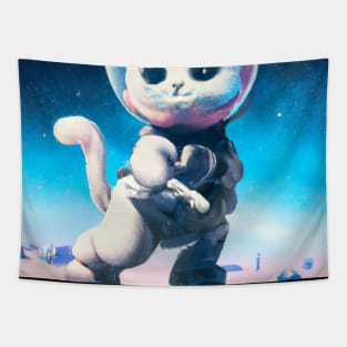 Astronaut Cat Tapestry