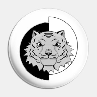 Yin Yang Tiger Pin